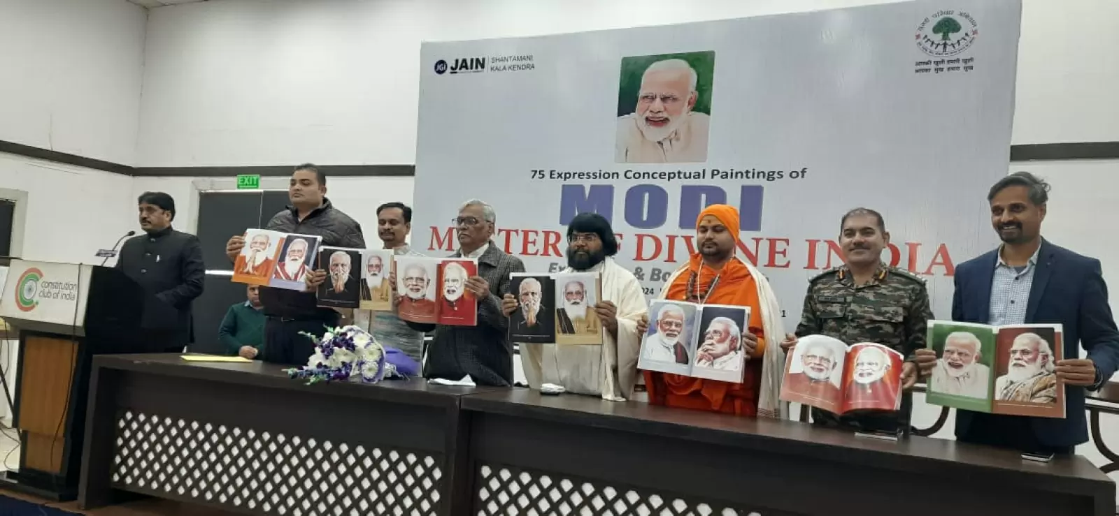 Jain University's Dean Honors PM Modi with 75 Portraits Reflecting Leadership and Emotion