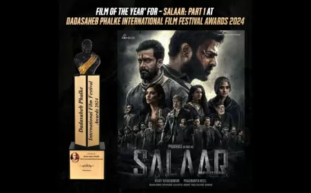 'Salaar: Part 1' Secures Top Honor as 'Film of the Year' at Dadasaheb Phalke International Film Festival Awards 2024