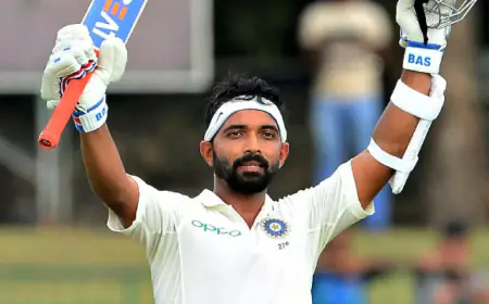 Ajinkya Rahane has scored a century in county cricket